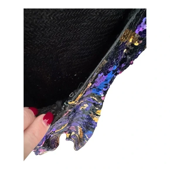 Black Tie Oleg Cassini Sequin Multicolor Dress NWT